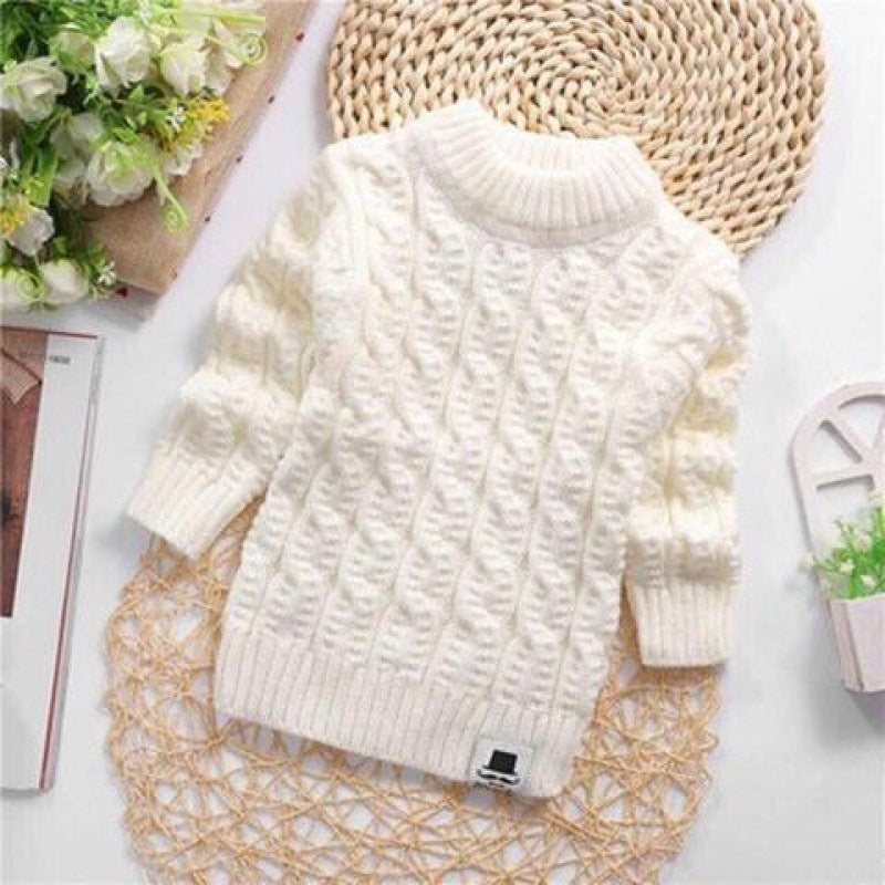 Children's Plush Thick Knitted Sweater