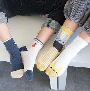 Girls'/Boys' Cotton Socks 5pc Set
