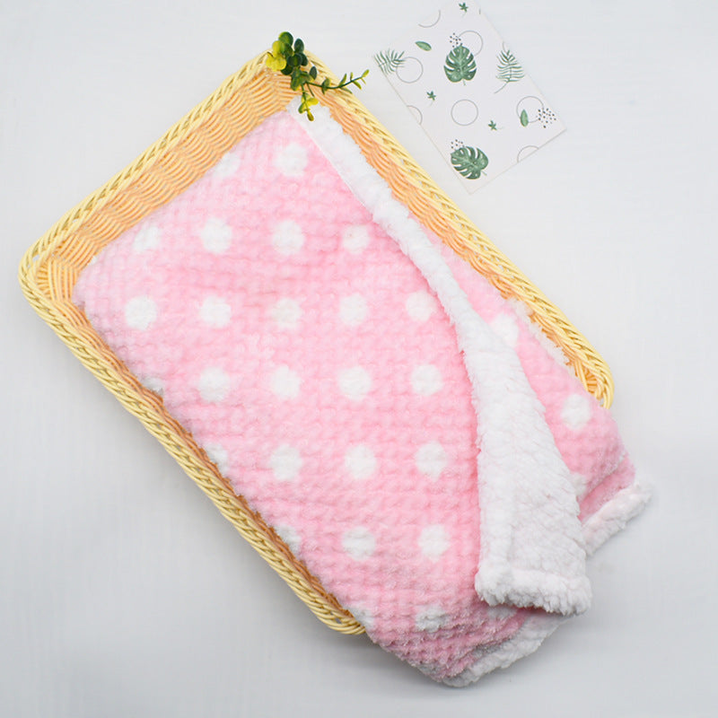 Autumn & Winter Double-layer Thickened Baby Lambswool Thermal Blanket