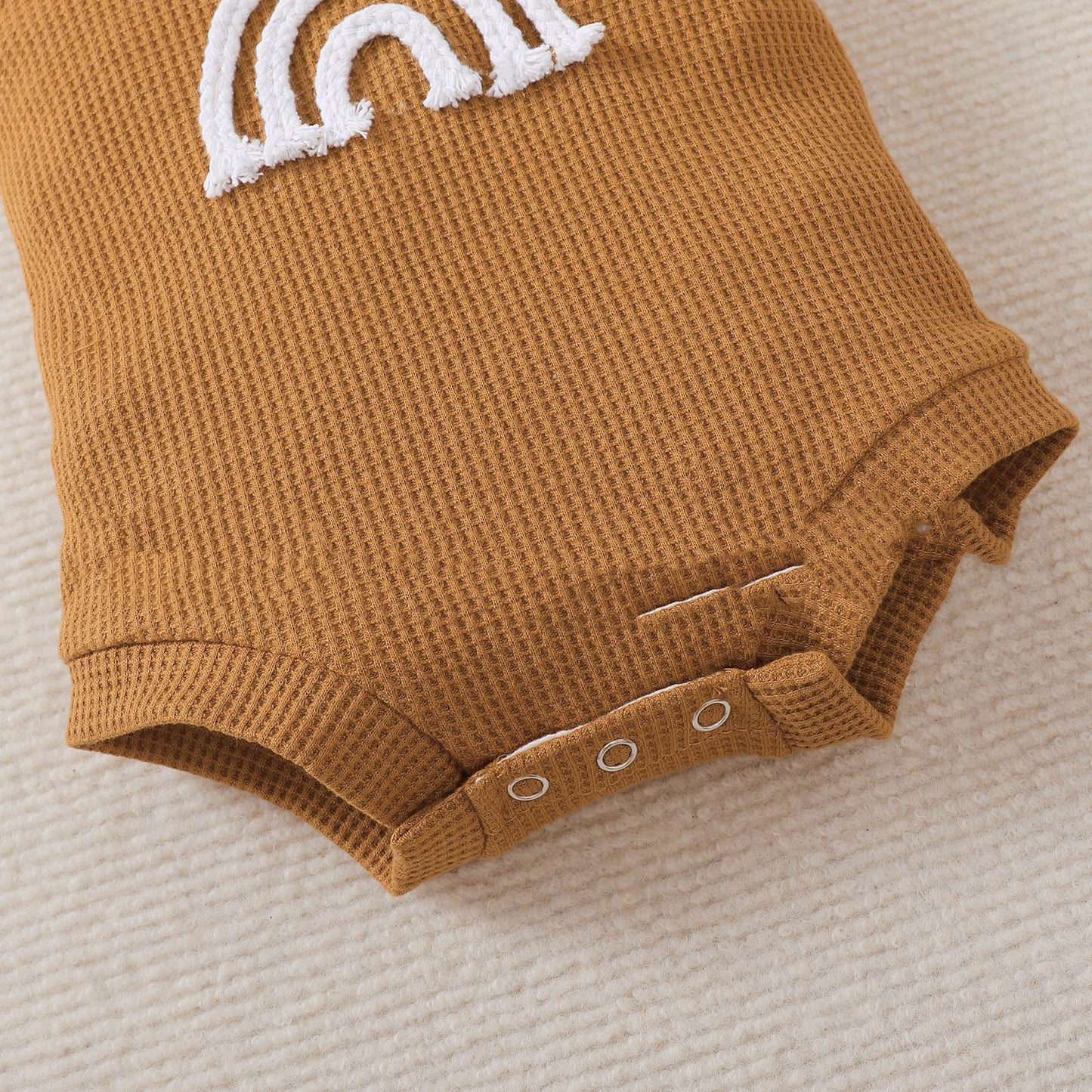 Children's Girl Clothing 2pc Set, Baby Toddler Sleeveless Waffle Print Onesie & Short's Set.