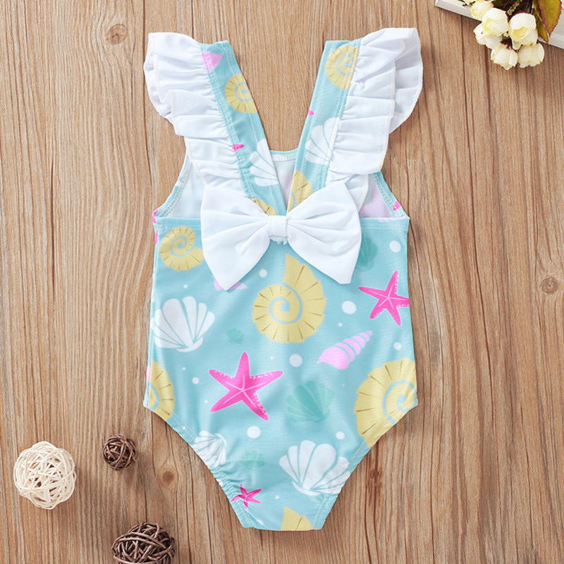 Baby/Toddler Girls' Shell Print Swimsuit