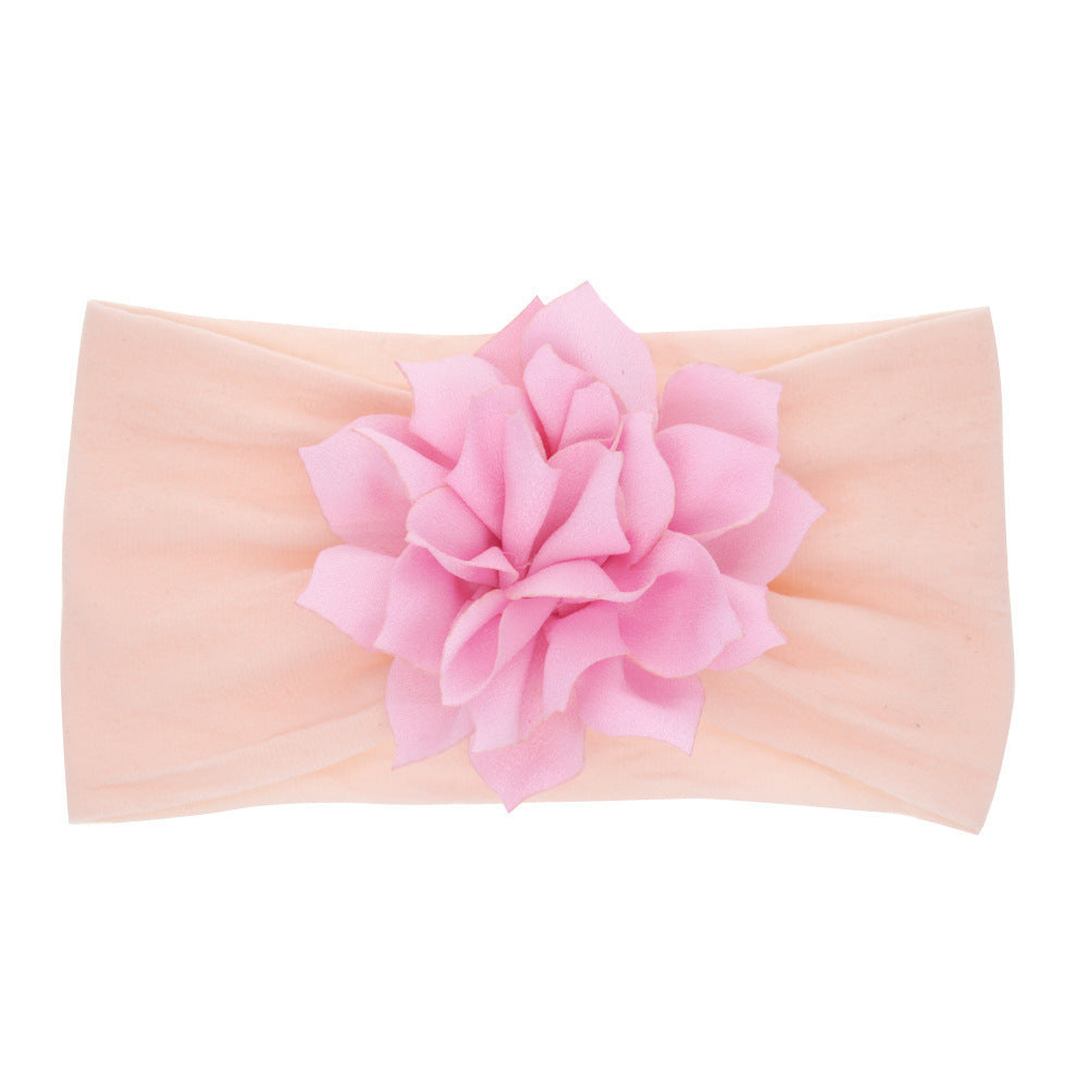 Nylon Lotus Leaf Flower Hairband, Comes In Multiple Colors