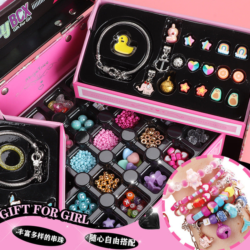 Children's String Beads DIY Handmade Jewelry Gift Set