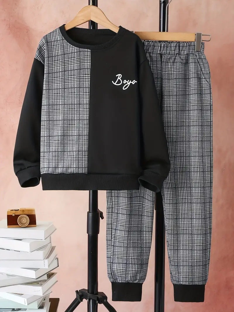 Design Multicolor Hoodie Pants Two-piece Set