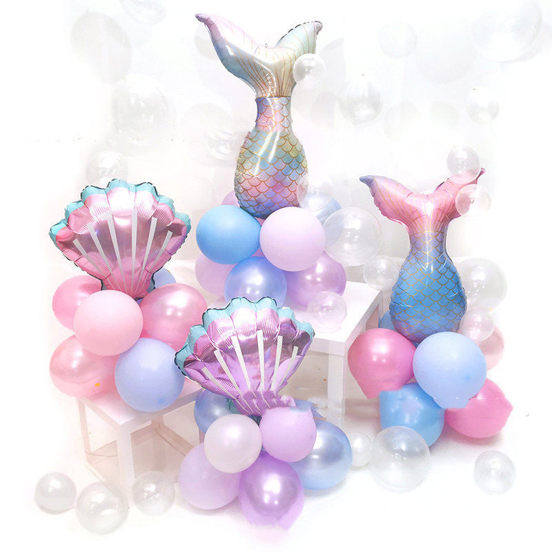 New Mermaid-Themed Birthday Party Latex Balloon Set