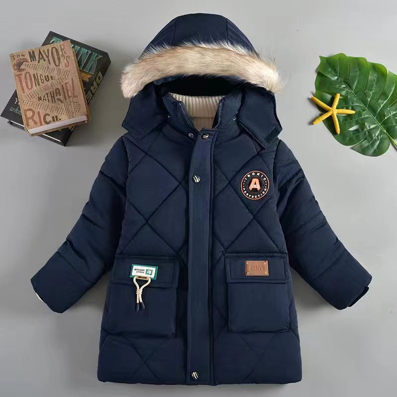 Boys' Winter Wear Thick Coat, Cotton-padded Jacket