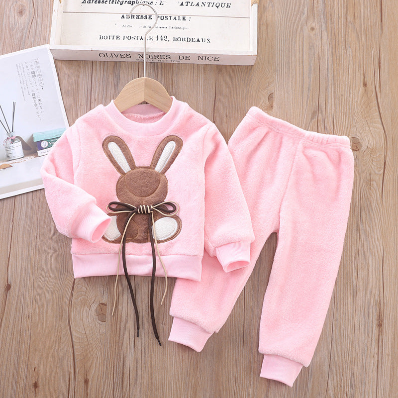 Cozy Two-Piece Bunny Pajama Set for Kids