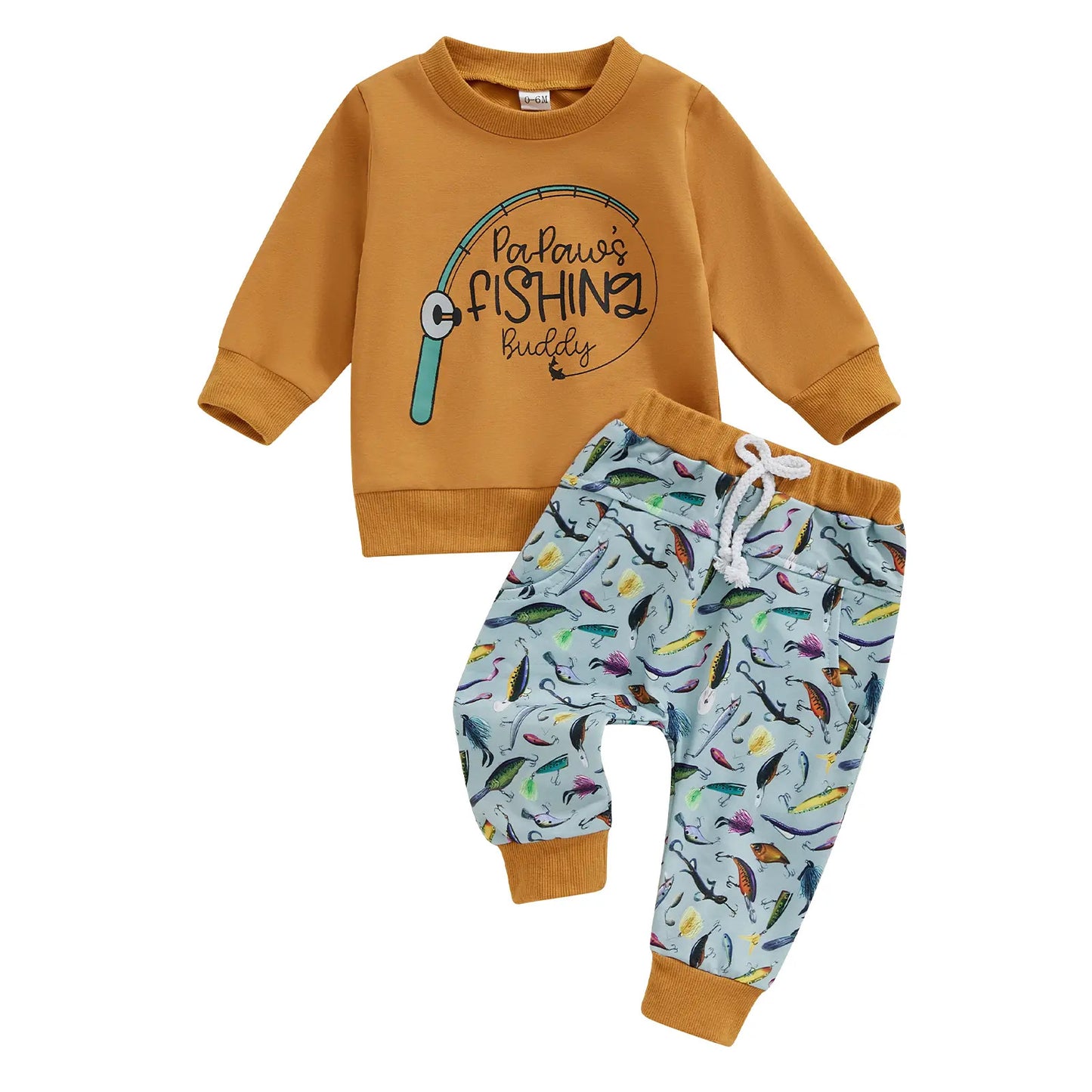 Baby Boys' Fashion Personality Sweatshirt Pants Two-Piece Set