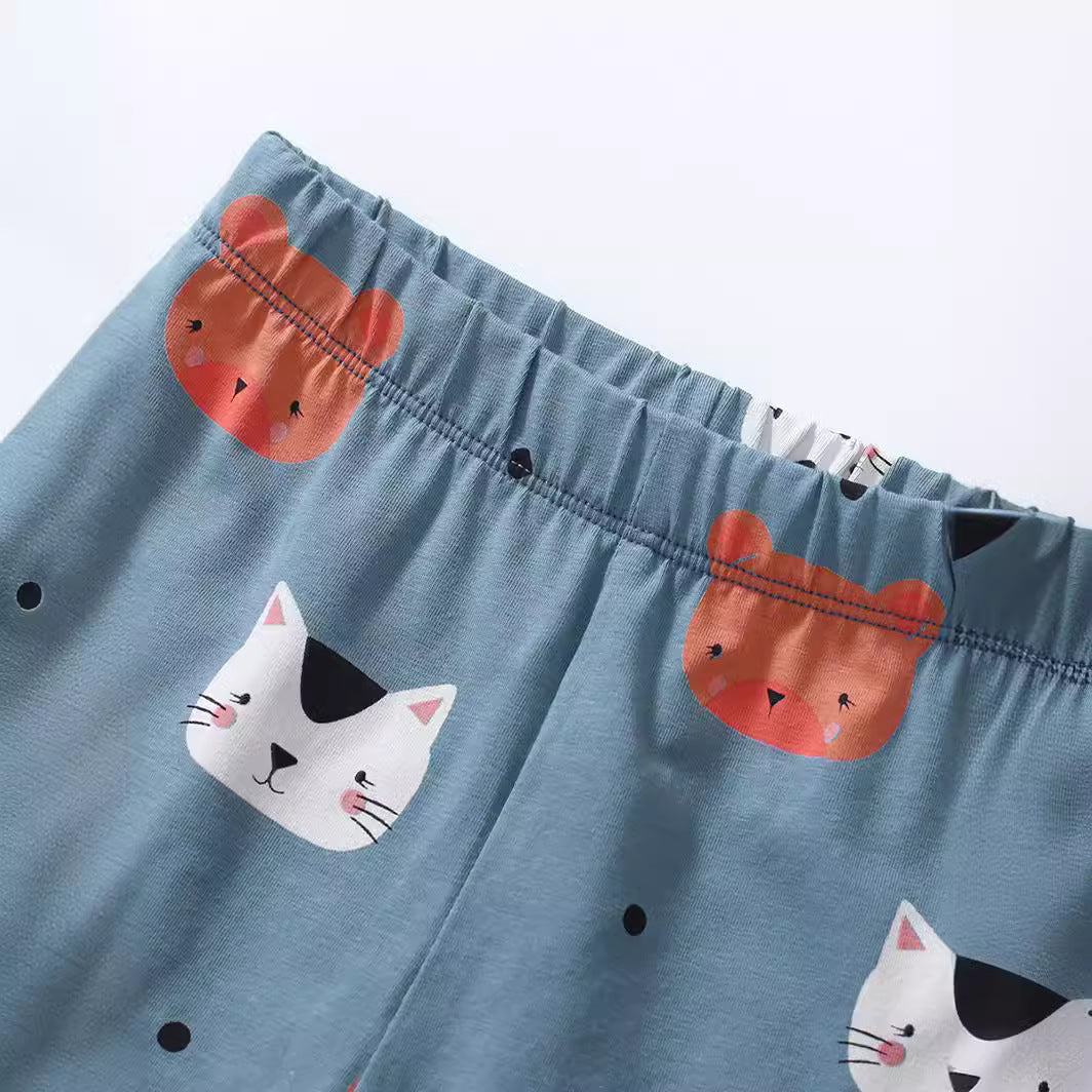 Cartoon Casual Breathable Girls' Sweater 2pc Set For Kids