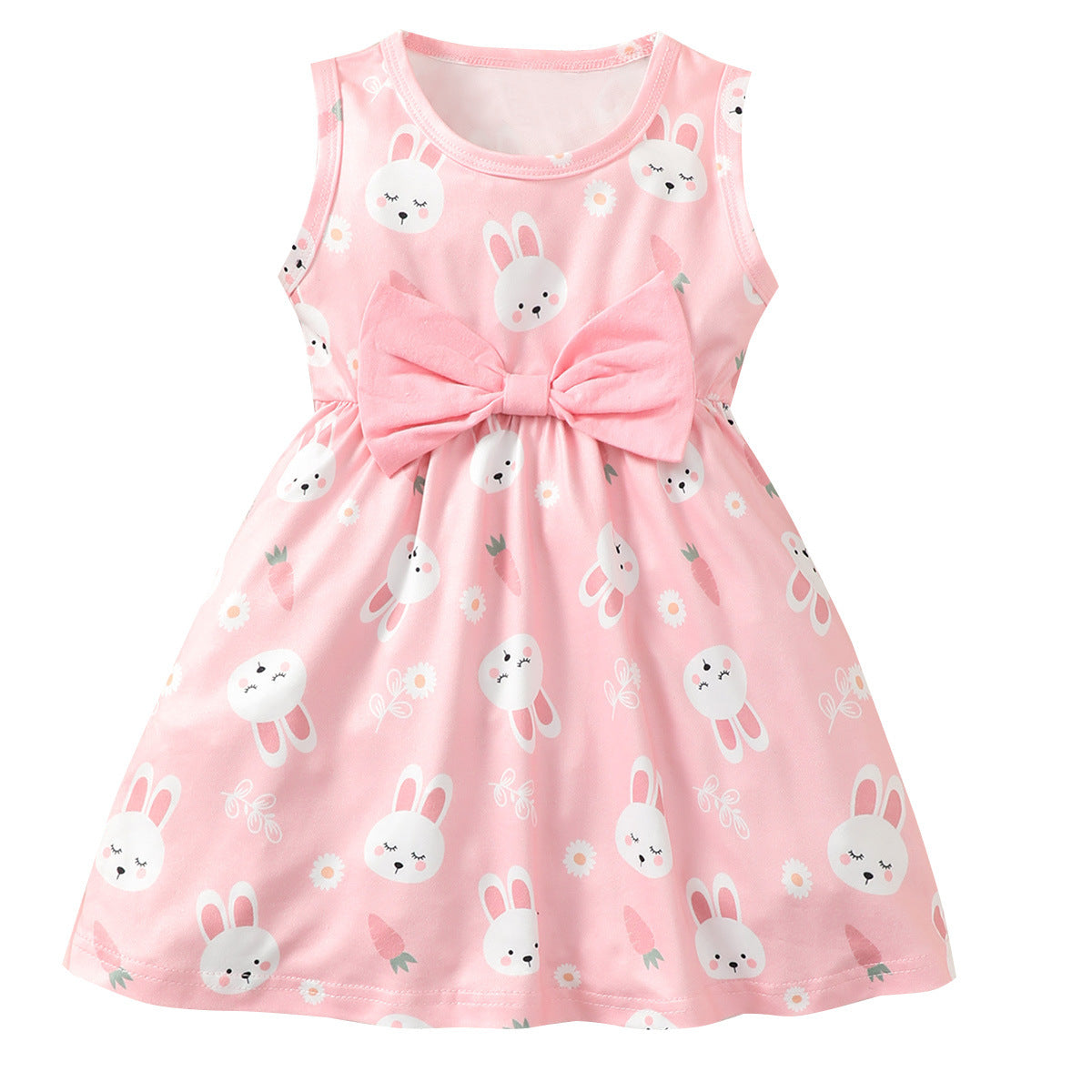 Cute Rabbit Print Girl Dress