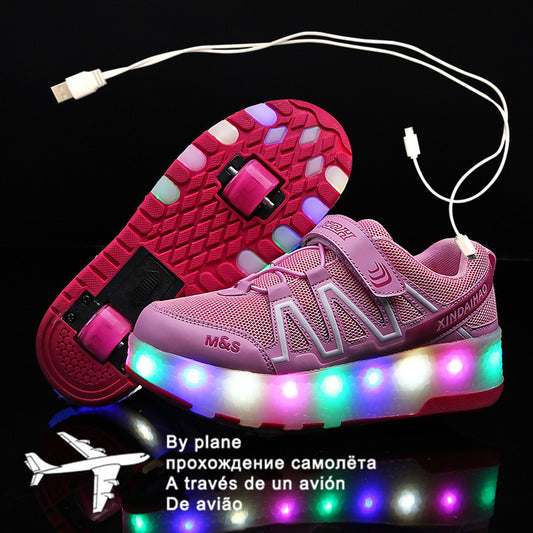 Children's Walking Shoes Single Roller Skates For Boys And Girls