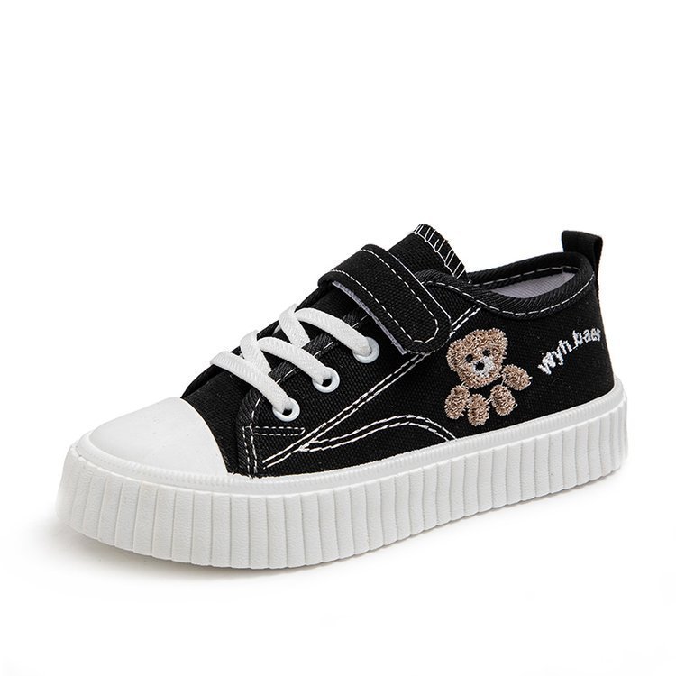 Korean Style Children's Canvas Shoes Fashion, Available in Black, Pink & White