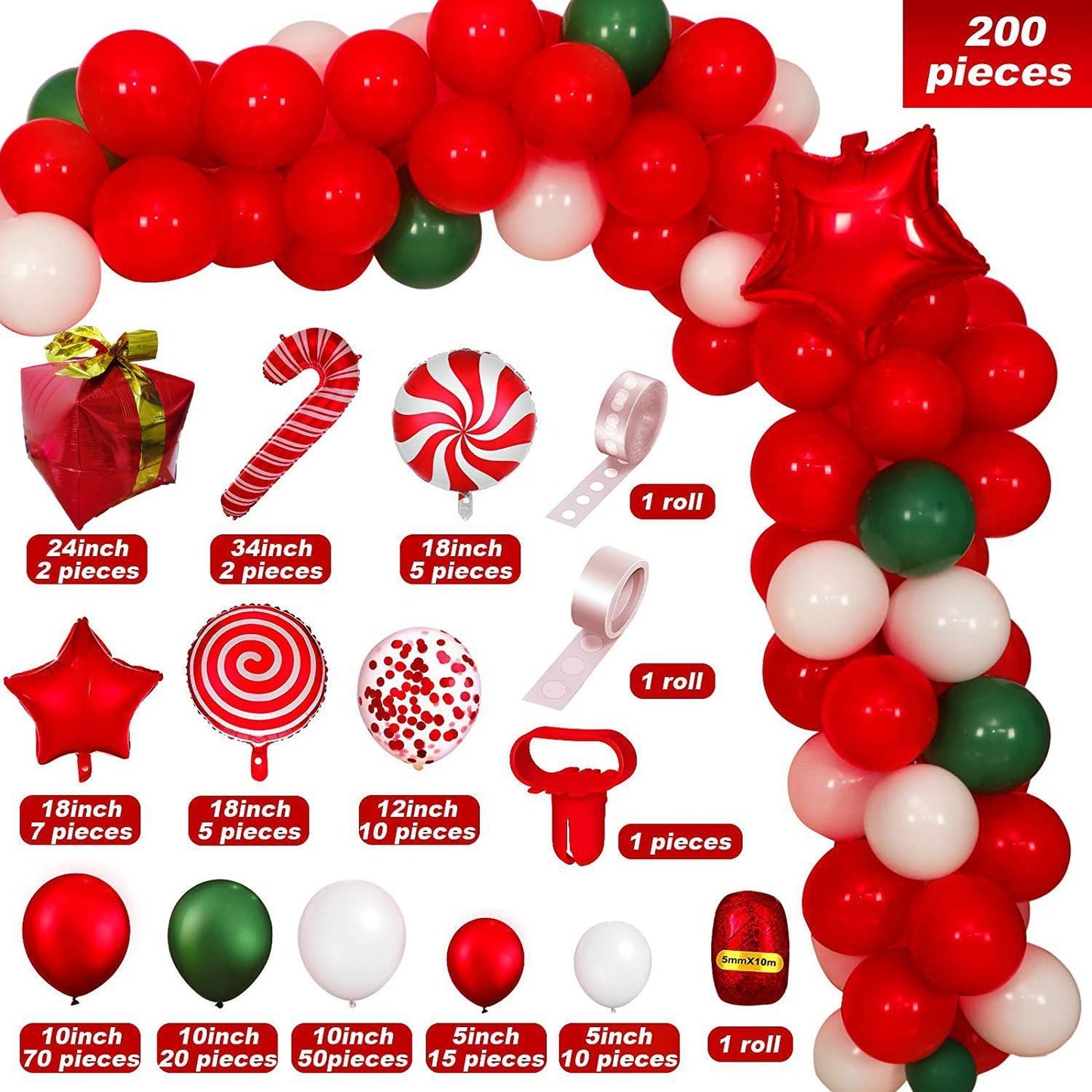 Christmas Theme Holiday Party Decoration Balloon Set