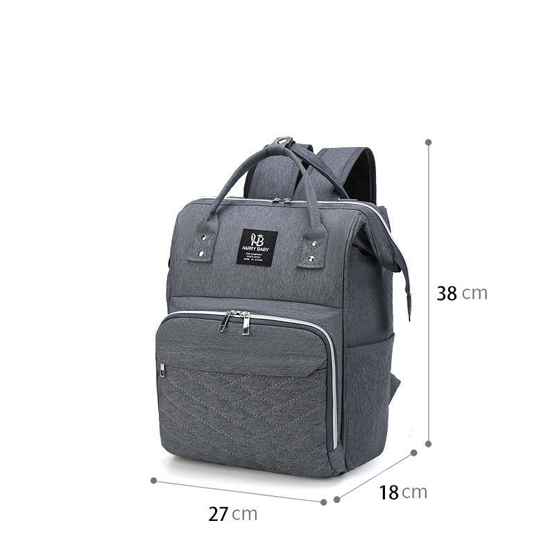 Large Capacity Usb Rechargeable Oxford Cloth Baby Diaper Bag Backpack