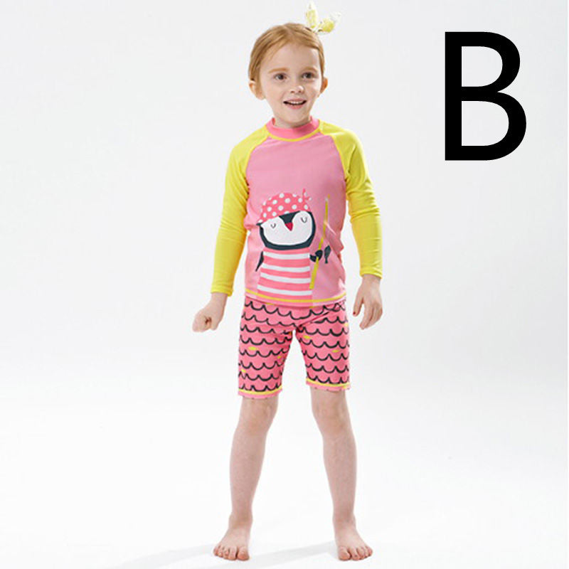 Children's Swimsuit Boys Girls Split Quick-Drying Swimsuit
