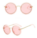 Fashion Children's Sunglasses Round Frame Metal Colorful Sun Visor Mirror