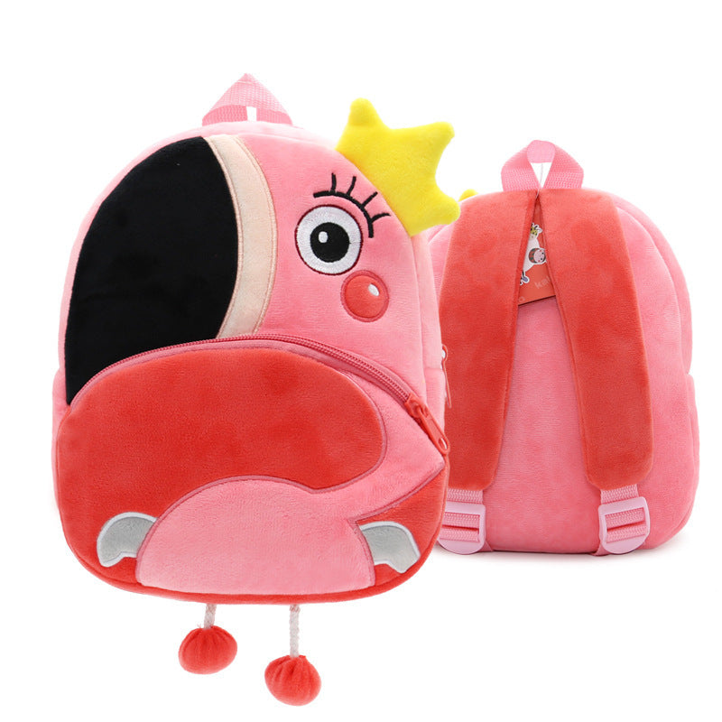 Plush Backpacks Kindergarten Cartoon School Bags Children Animal Toy Bag