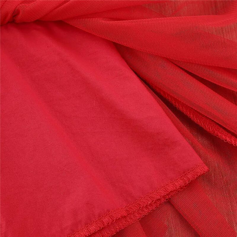 Christmas Toddler Baby Girl Plaid Princess Party Tulle Dress