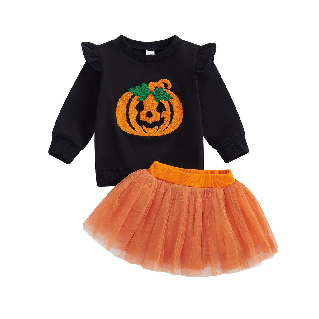 Girls' Halloween Sweater Plus Skirt