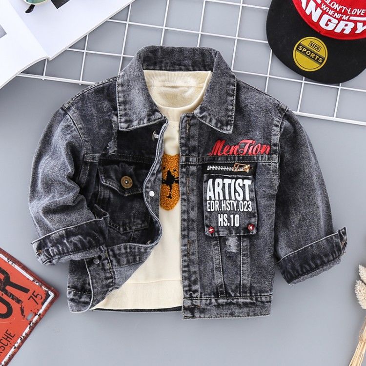 Boys' Denim Jacket Children's Trendy Jacket