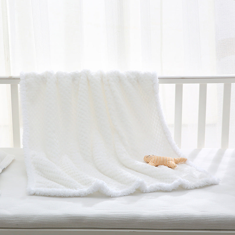 Autumn & Winter Double-layer Thickened Baby Lambswool Thermal Blanket