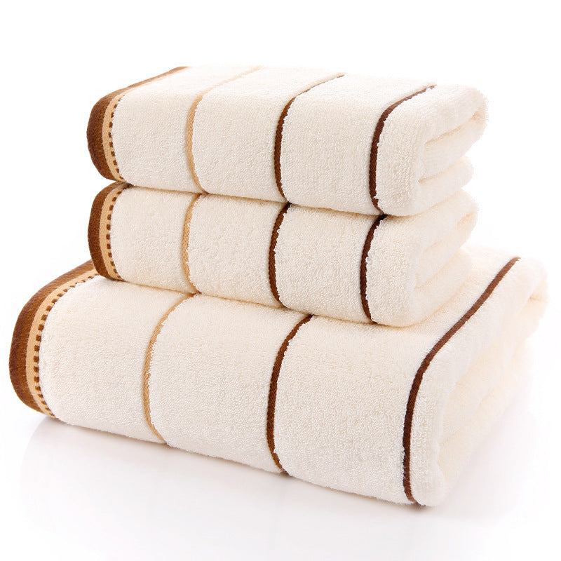 Cotton 3pc Towel Veneer Cloth Thickened Hotel Bath Towel Embroidery, Gift For Mom