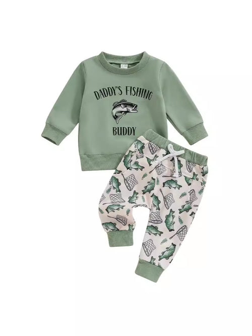Baby Boys' Fashion Personality Sweatshirt Pants Two-Piece Set