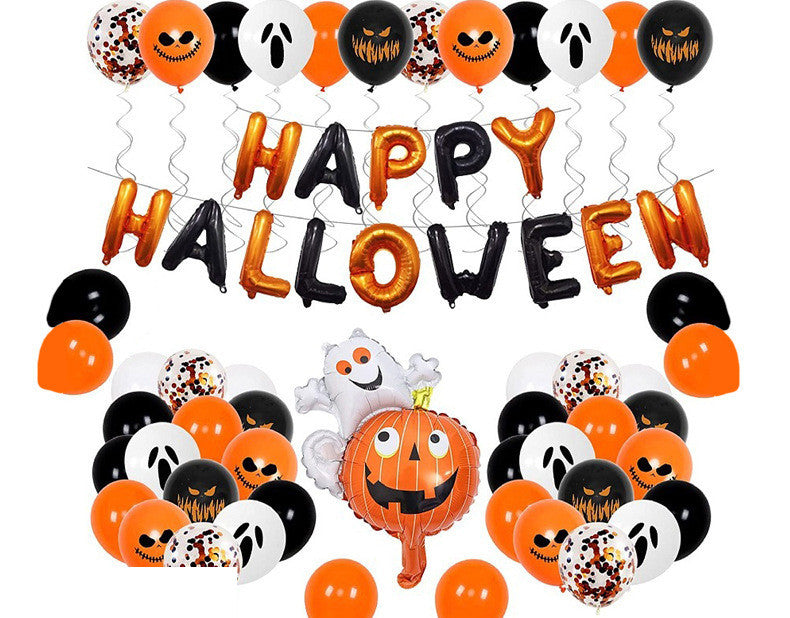 Halloween Party Decor Latex Balloons Set, Multiple Kits to Choose From