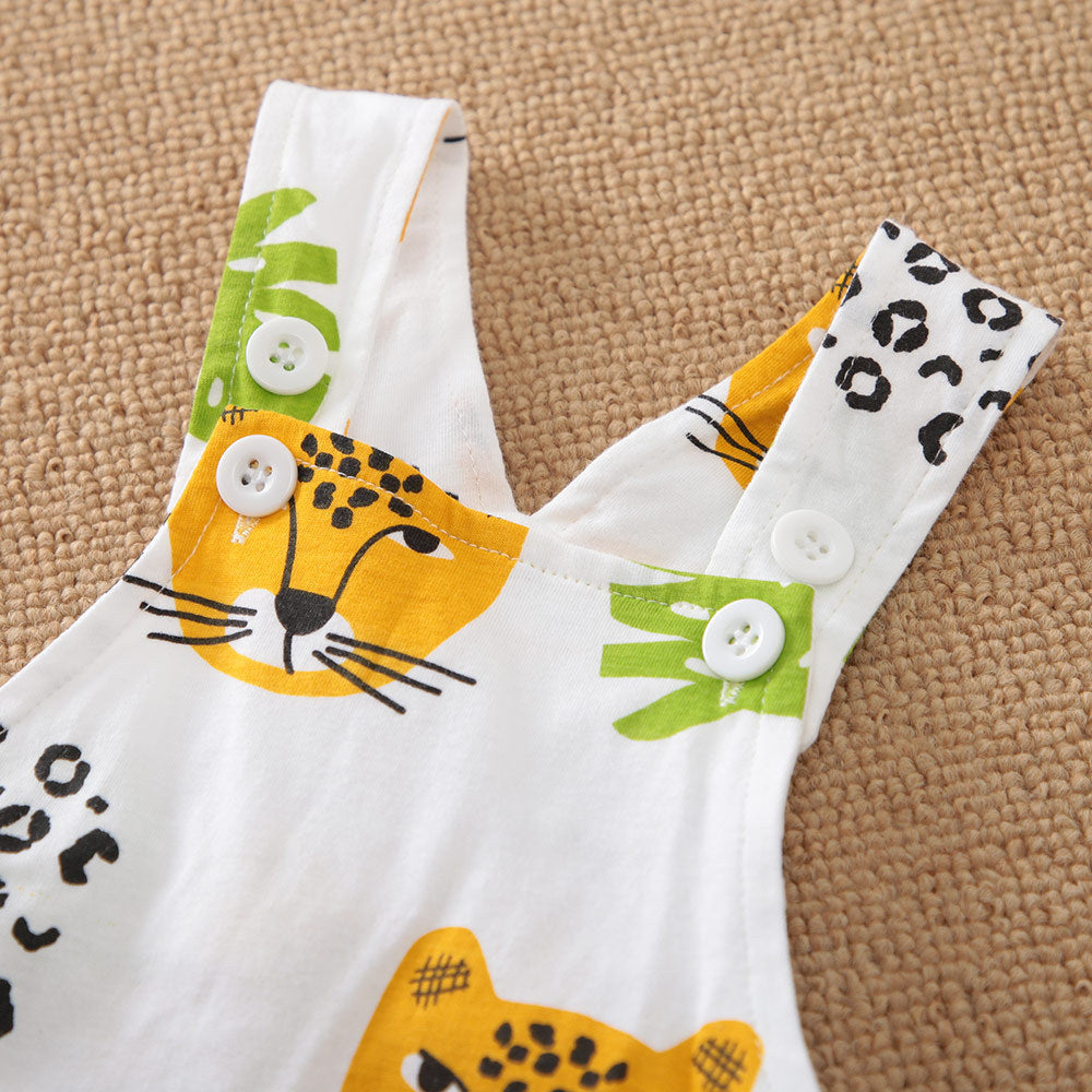 Summer Baby Boy Short Sleeve Overalls 2pc Sets