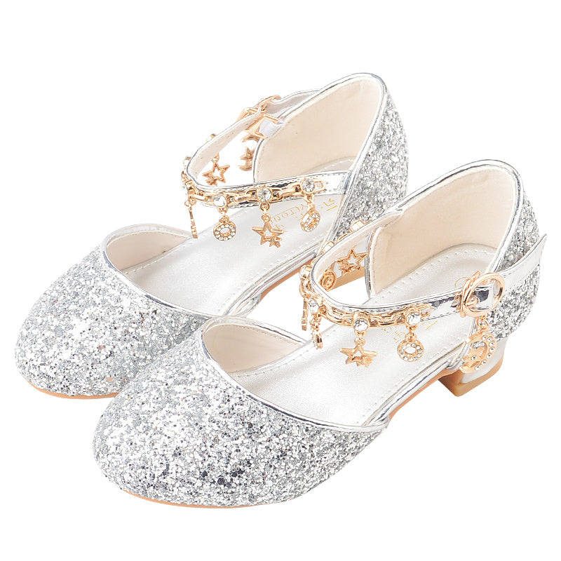 Girls' Sparkle Shoes, Dress Shoes, Children's Low Heel Formal Shoes