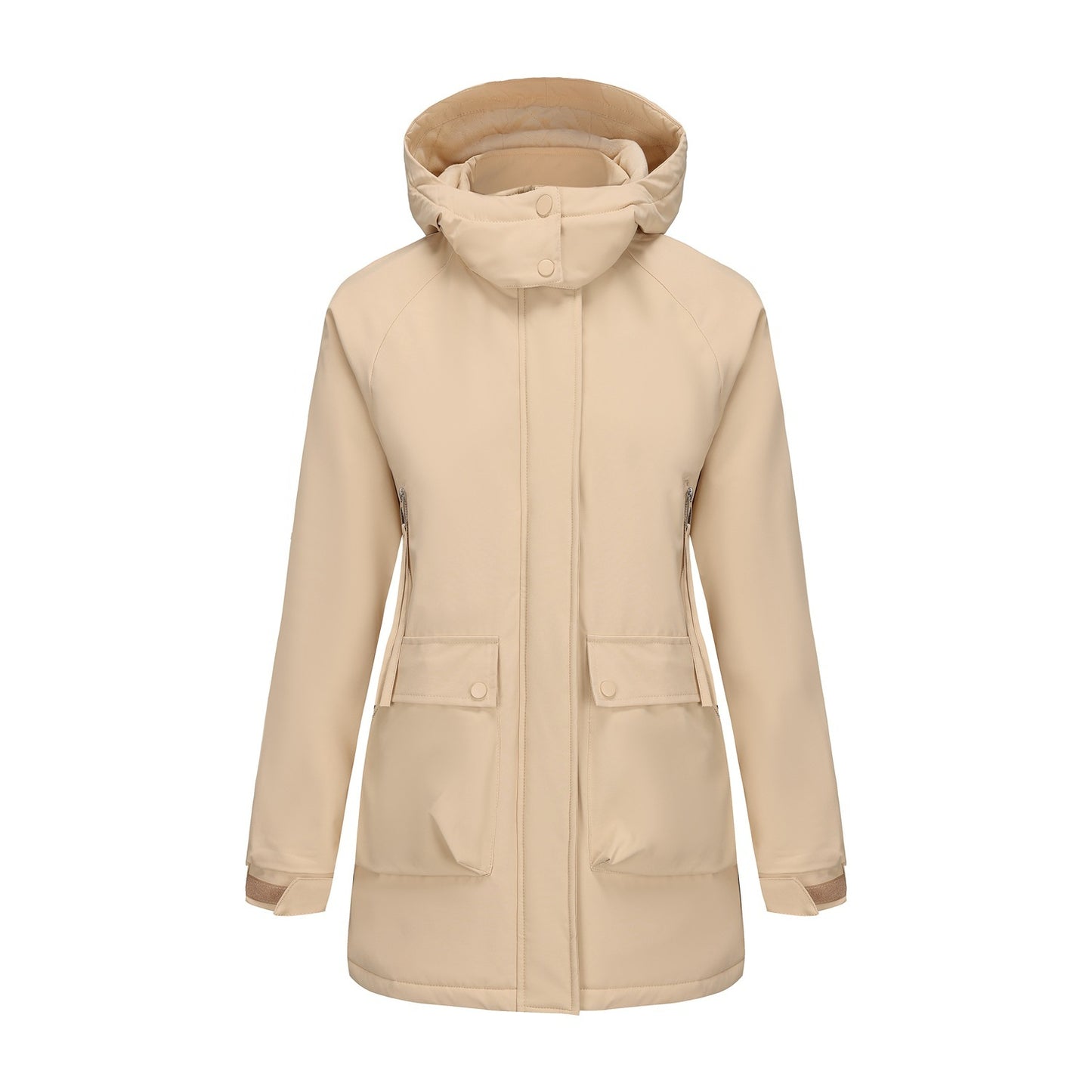 Parka Fleece Padded Coat, Waterproof Women's Fall Winter Coat