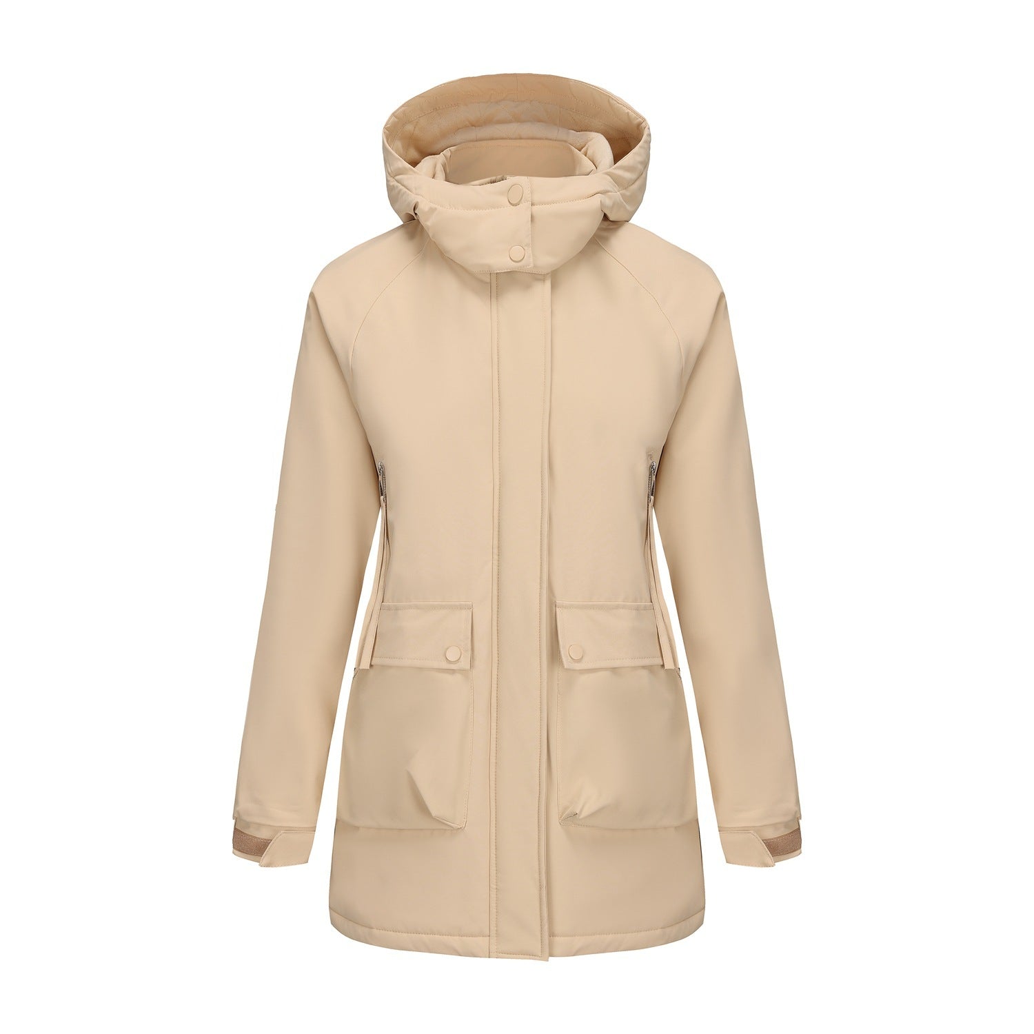 Parka Fleece Padded Coat, Waterproof Women's Fall Winter Coat