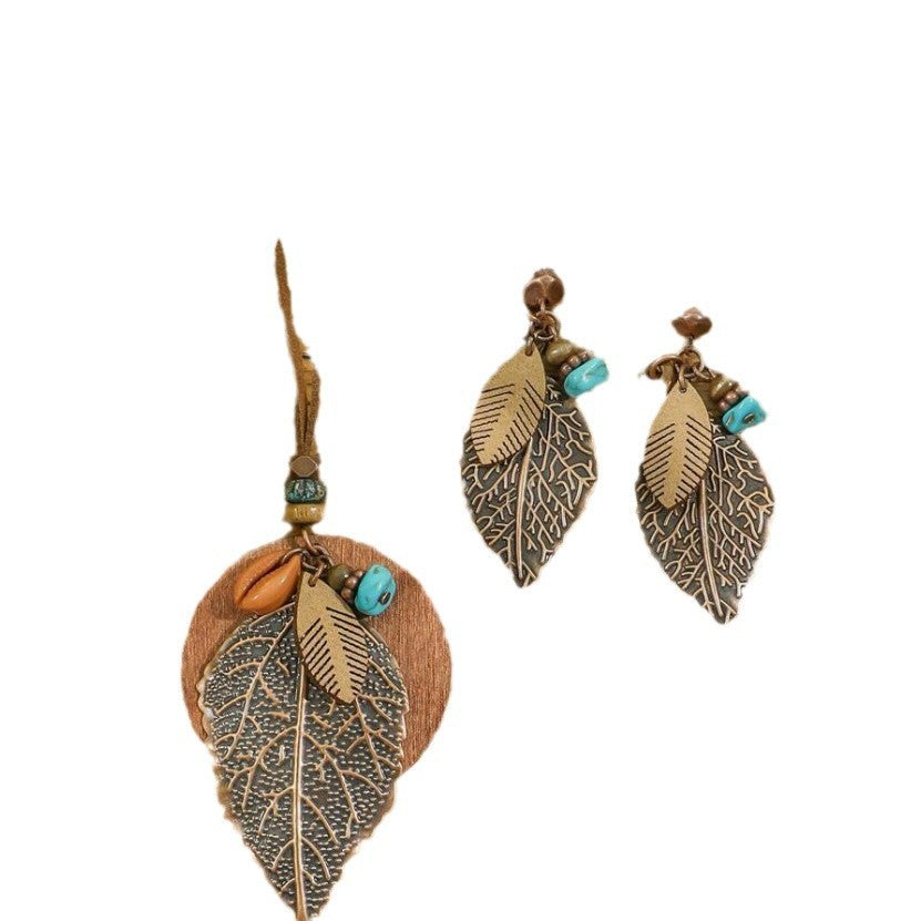 Earrings Necklace Bohemian Retro Set