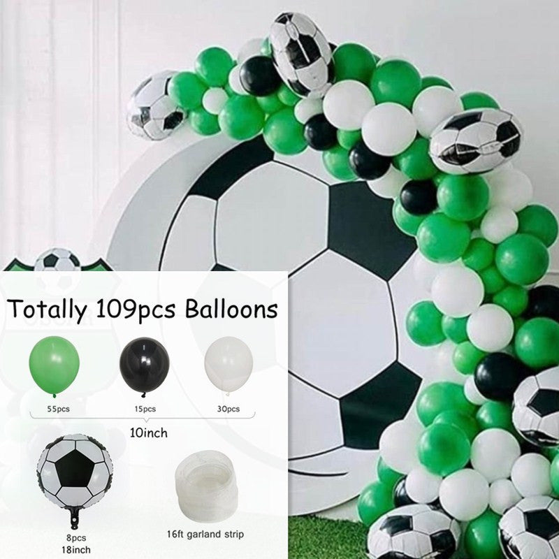 Scene Layout, Background Decoration, Football Latex Balloon Combination Kits