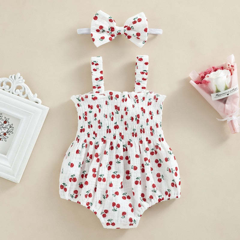 Baby/Toddler Girls' Summer Onesie & Headband 2pc Set