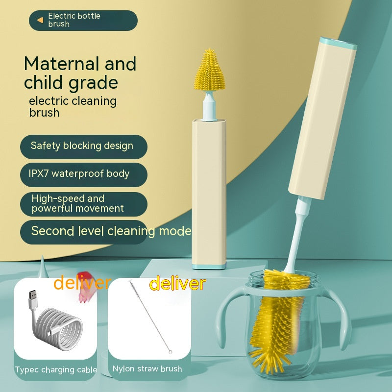 Multi Functional Electric Sponge Silicone Bottle Brush