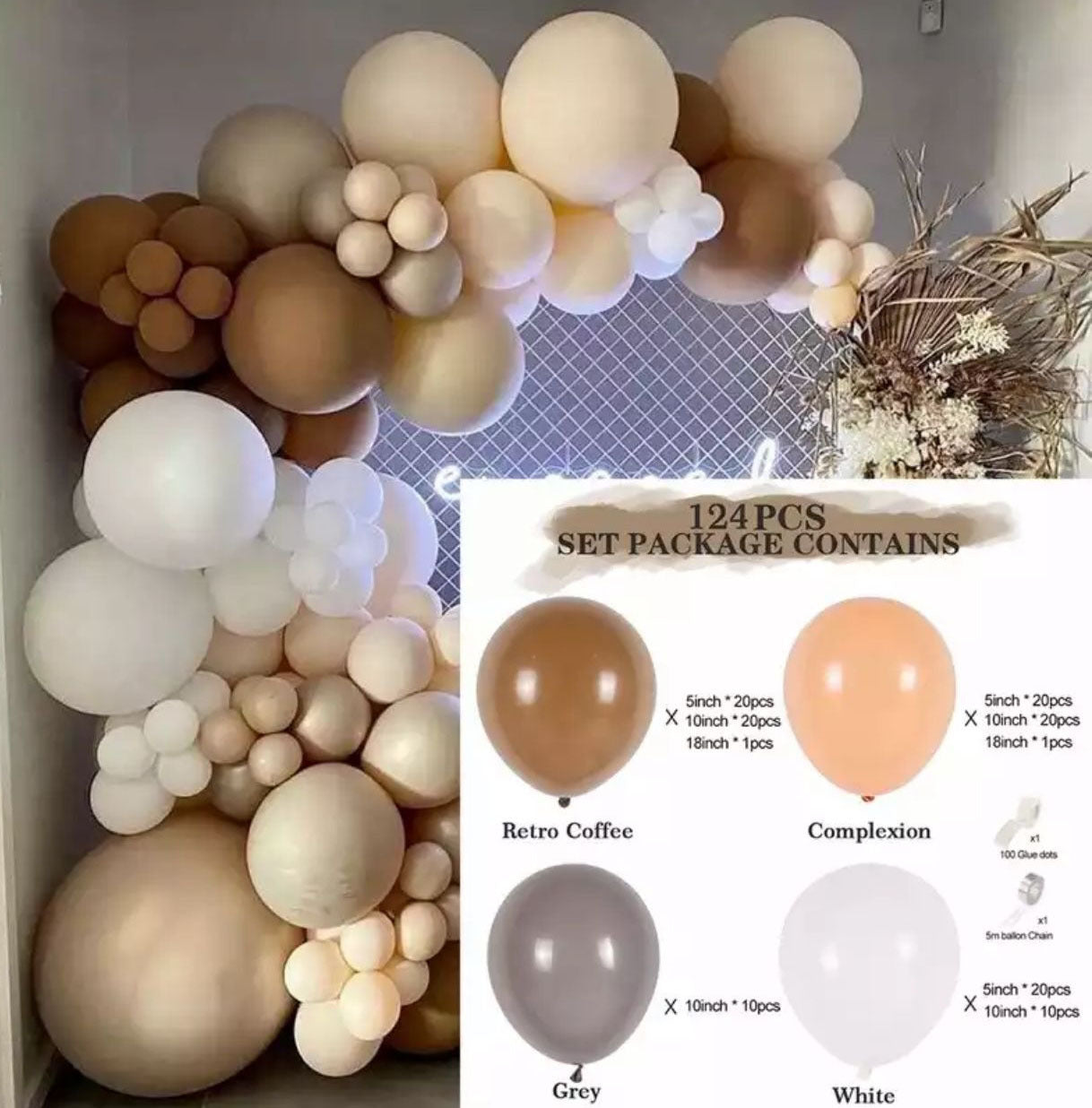 Retro Colored Irregular Balloon Arch Garland Kits, Multiple Kits Available