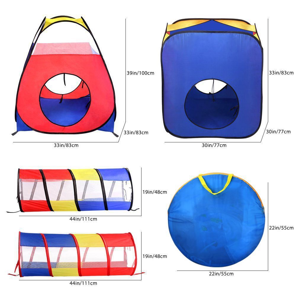 Children's Indoor/Outdoor Ball Pit, Tunnels & Play Tent