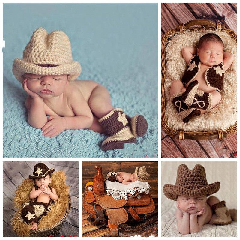 Knitted Baby Photo Suit With Woolen Yarn, Multiple Styles