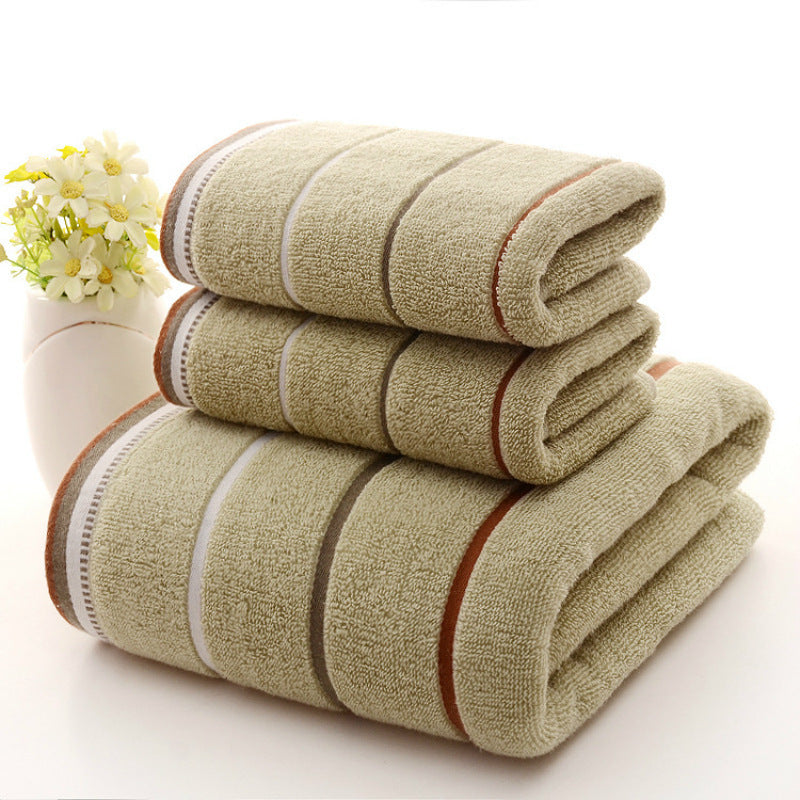 Cotton 3pc Towel Veneer Cloth Thickened Hotel Bath Towel Embroidery, Gift For Mom