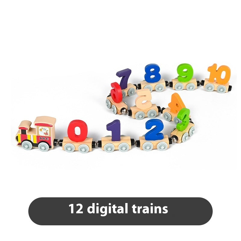 Magnetic Car Small Locomotive, 5 Theme Educational Wooden Sets