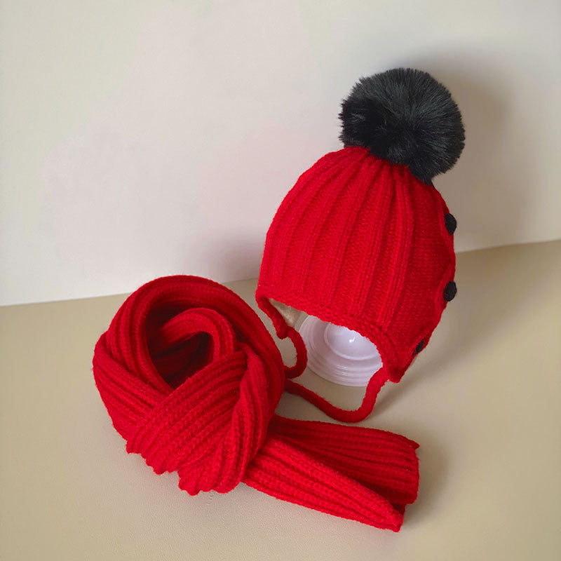 Children's Hat Scarf Two-piece Set