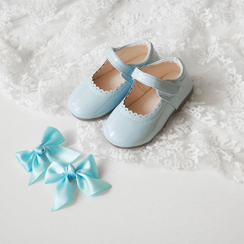 Spring And Autumn Girls Shallow Mouth Pumps Leather Shoes Temperament Girl Bow