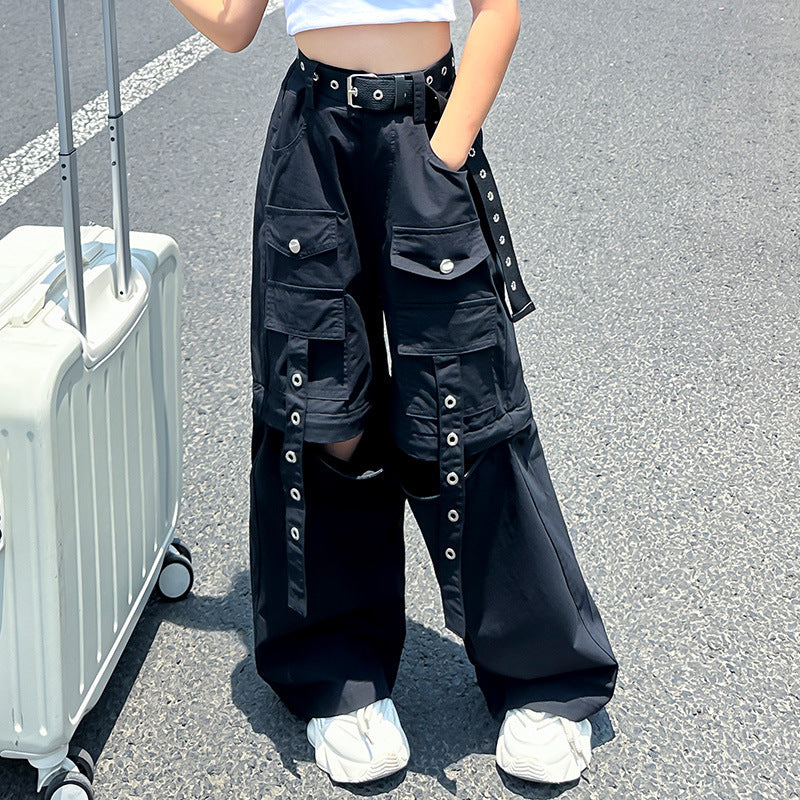Stylish And Simple Detachable Girl Pants