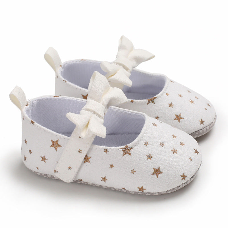 Toddler Female Shoes 0-1 yrs, Baby Princess Shoes Small Star Non-slip Shoes