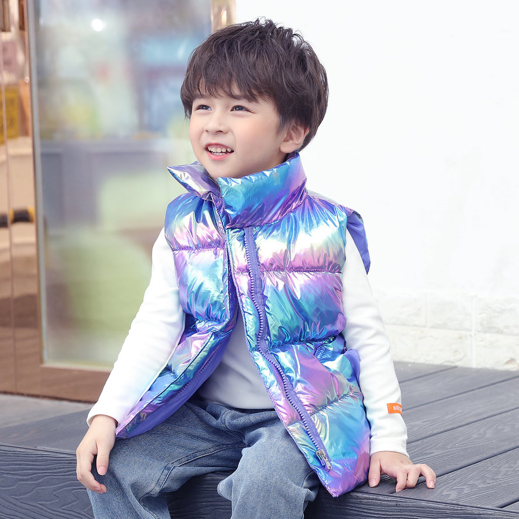 Down Cotton Vest, Spring or Winter Warm Vest For Boys or Girls