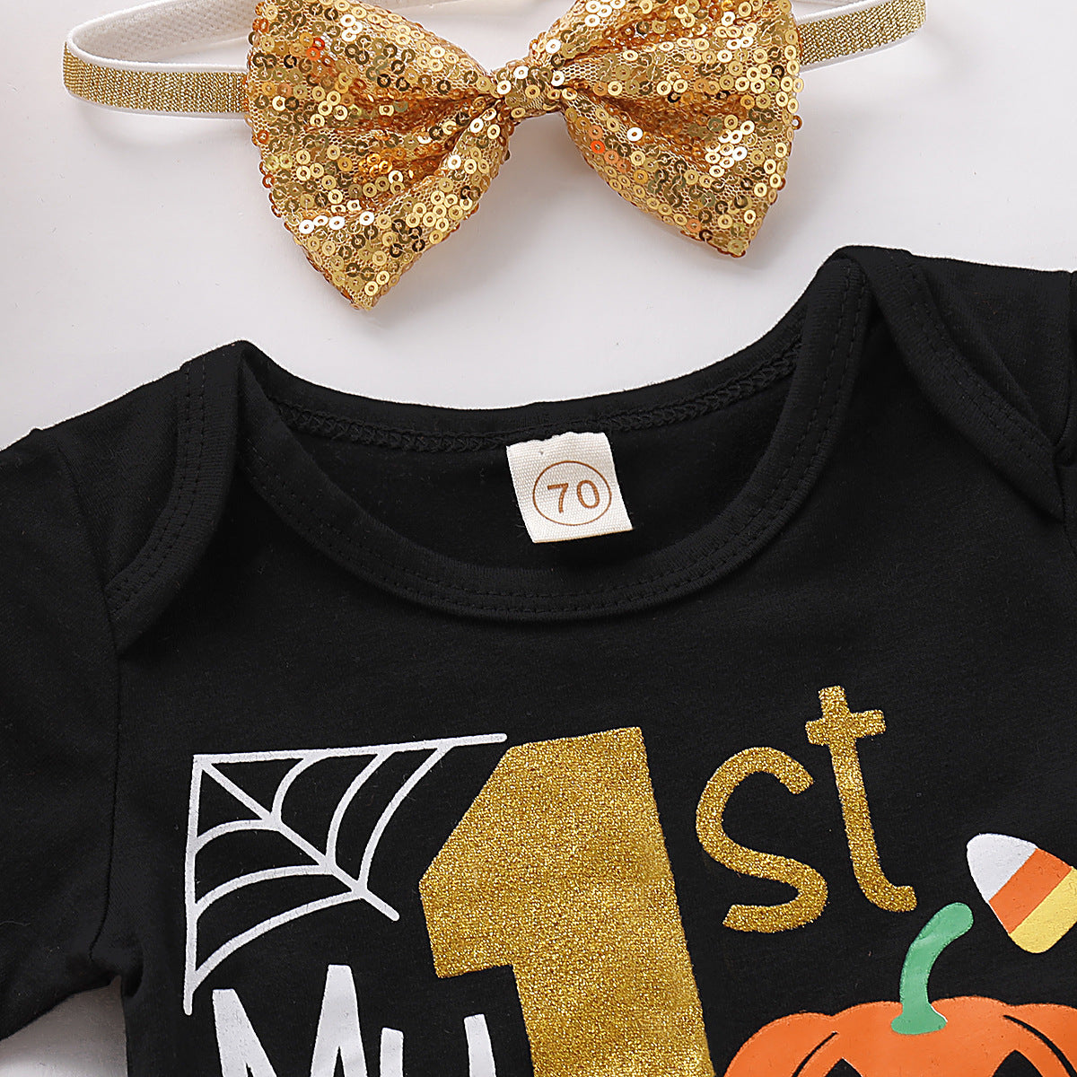 Baby Girls' 1st Halloween Outfit 4pc Set