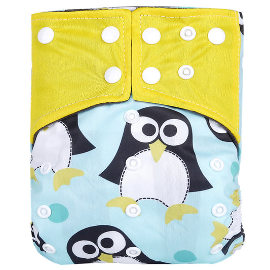 Baby Washable Bamboo Charcoal Cloth Diaper Pants Digital Printing