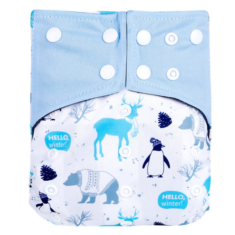 Baby Washable Bamboo Charcoal Cloth Diaper Pants Digital Printing