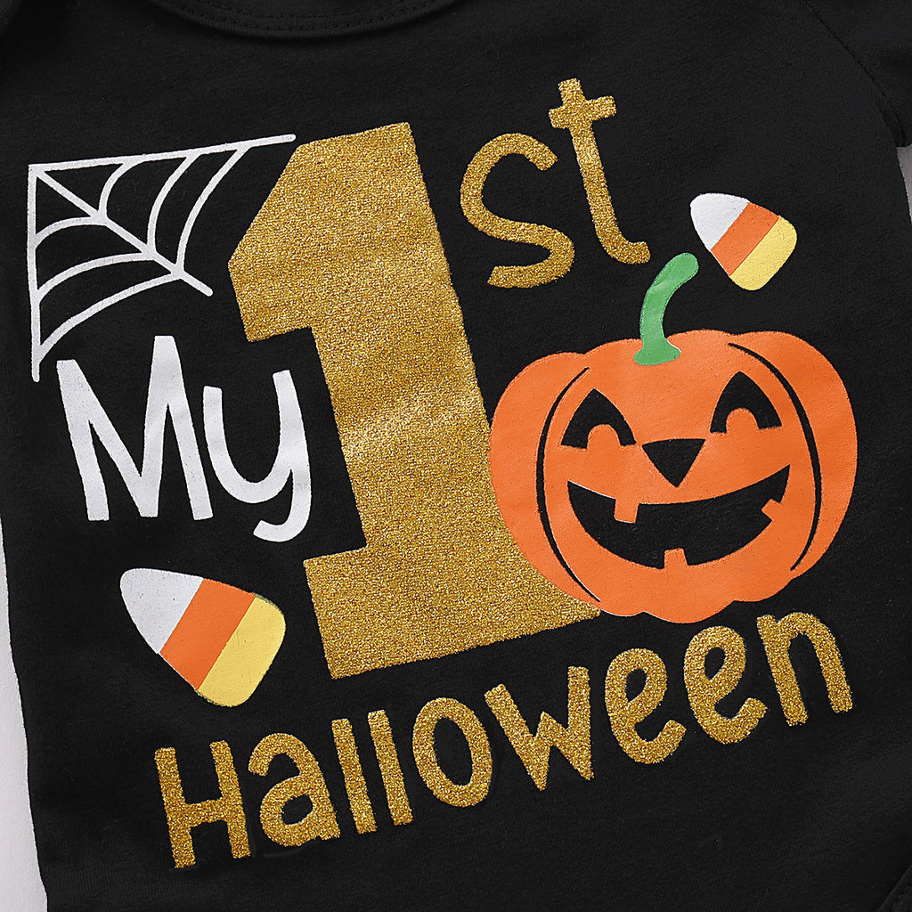 Baby Girls' 1st Halloween Outfit 4pc Set